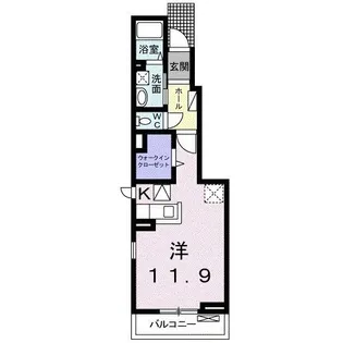 エステートSUGI III【1階】の間取り