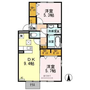 ユーエム・セイラIII【1階】の間取り