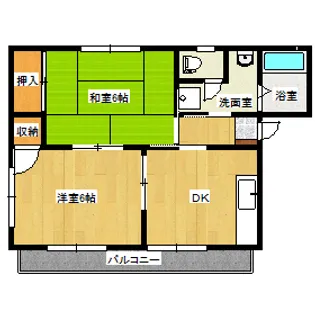 ニューリーウッド西大寺【2階】の間取り