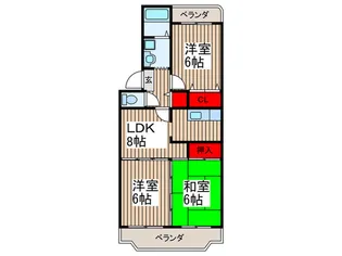 グリーンタウン石井【1階】の間取り