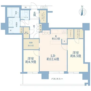 コスモポリス品川【6階】の間取り