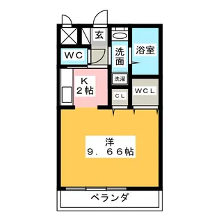 アジュール・カワナ【2階】の間取り