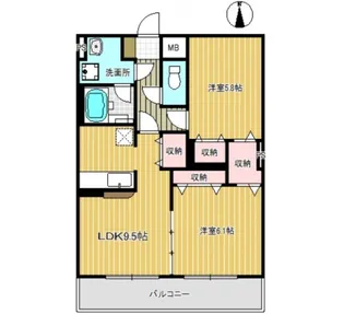 パミール大成【2階】の間取り