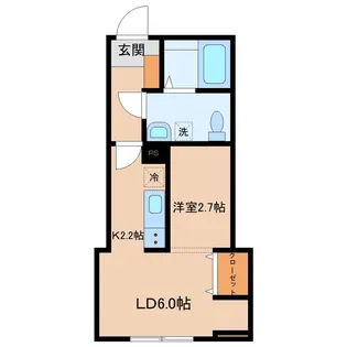 メリディアン柳生壱番館【1階】の間取り