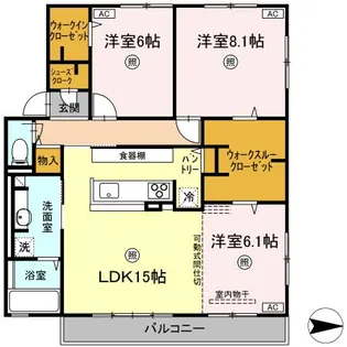 シャルールB【2階】の間取り