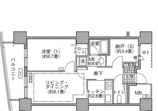 アクティ汐留【4階】の間取り