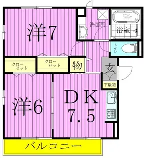 フィオーレ六月【3階】の間取り