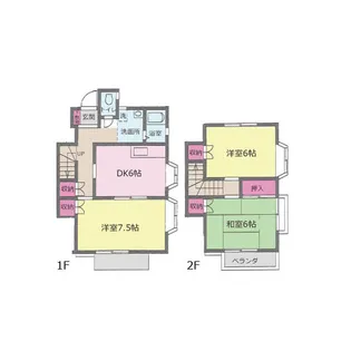 ウイングアイハラII【1階】の間取り