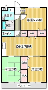 ソレーユ大海【4階】の間取り