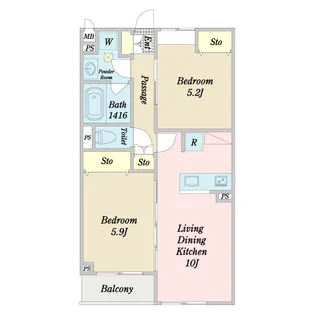ルシェリア【3階】の間取り