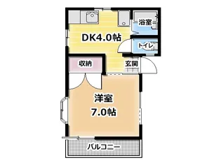 ハイツコスモII【2階】の間取り