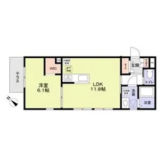 ベラフォレスタ小山【1階】の間取り