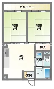 三幸ハイツ【3階】の間取り