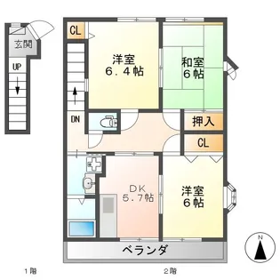 ハイステージ昇龍【2階】の間取り