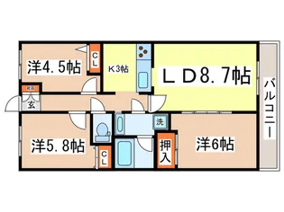 グリーンエスポワール【3階】の間取り