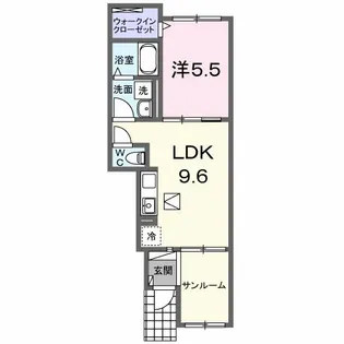 グレース大清水【1階】の間取り