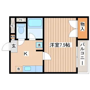 ブランメル宮町【2階】の間取り