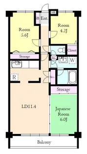 フィオーレ新宿【4階】の間取り
