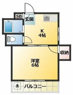朝倉ハイツ【3階】の間取り