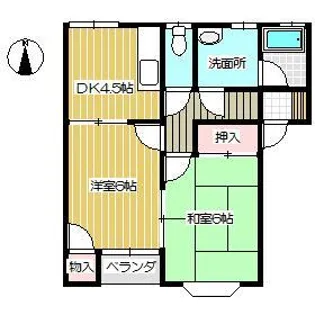 グリンハイムIV【1階】の間取り