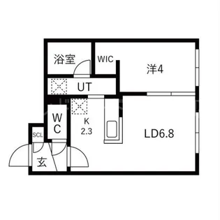 Flap福住(フラップ)【4階】の間取り
