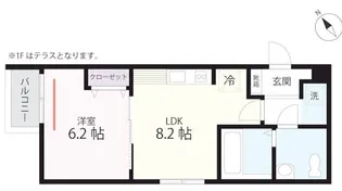 QUIET CRAB HOUSE mix山手【2階】の間取り