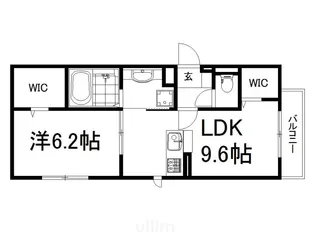 ベルフォーレ片山【1階】の間取り