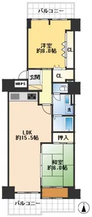 シャルマンコーポ伊丹2号棟【5階】の間取り