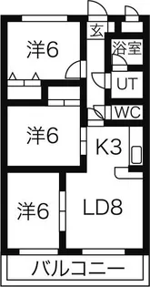 クレスト21 N棟【2階】の間取り