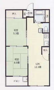 希望が丘第3コーポラスC棟【7階】の間取り