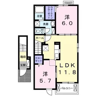 クラール VI【2階】の間取り