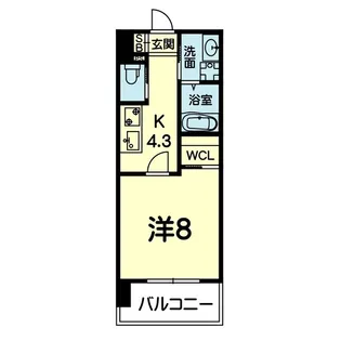 ライズ平成南【6階】の間取り
