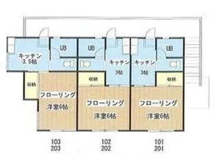 コーポ殿山【1階】の間取り