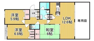 エスト塚口プリサージュ【1階】の間取り