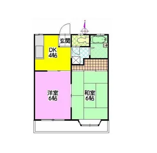 メゾンドプランタン壱番館(メゾンドプランタン)【2階】の間取り