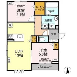 メラクラッツ【2階】の間取り