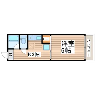 メルビル【3階】の間取り