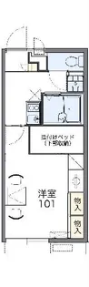 レオパレスグランドゥールII【2階】の間取り