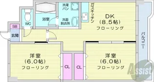 恵友エアリス23【9階】の間取り