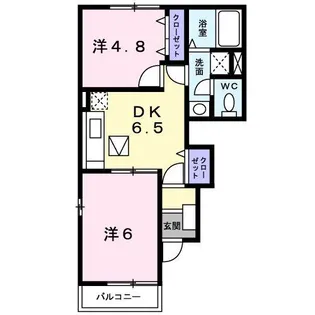 ヴィラ ルミエ-ルB【1階】の間取り