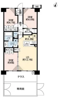 ハートビートベース横濱根岸【1階】の間取り