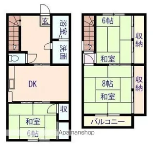 フラットかしま【1階】の間取り