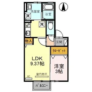 フェリスさくらII【2階】の間取り