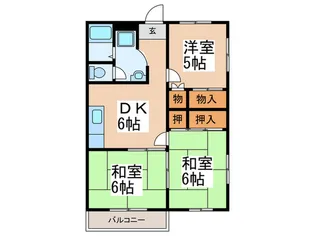 グリ-ンハイツ羽曳ヶ丘【1階】の間取り