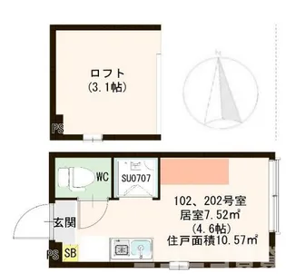ブリリアント菊名【2階】の間取り
