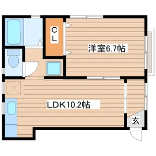 ベルメゾン【2階】の間取り