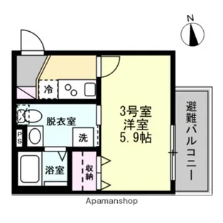 ベイルーム横浜上大岡【2階】の間取り