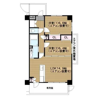 パルク ド スリジェ【4階】の間取り