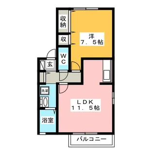Girasole・K(ジラソーレケイ)【1階】の間取り