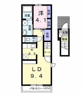 グリーンヒルA【2階】の間取り
